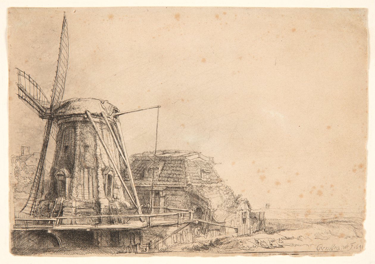 Il mulino a vento da Rembrandt van Rijn