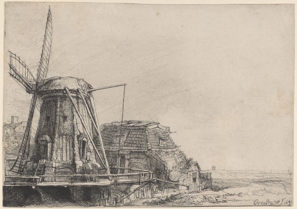 Il mulino a vento da Rembrandt van Rijn