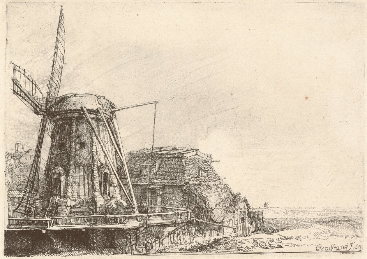 Il mulino a vento da Rembrandt van Rijn