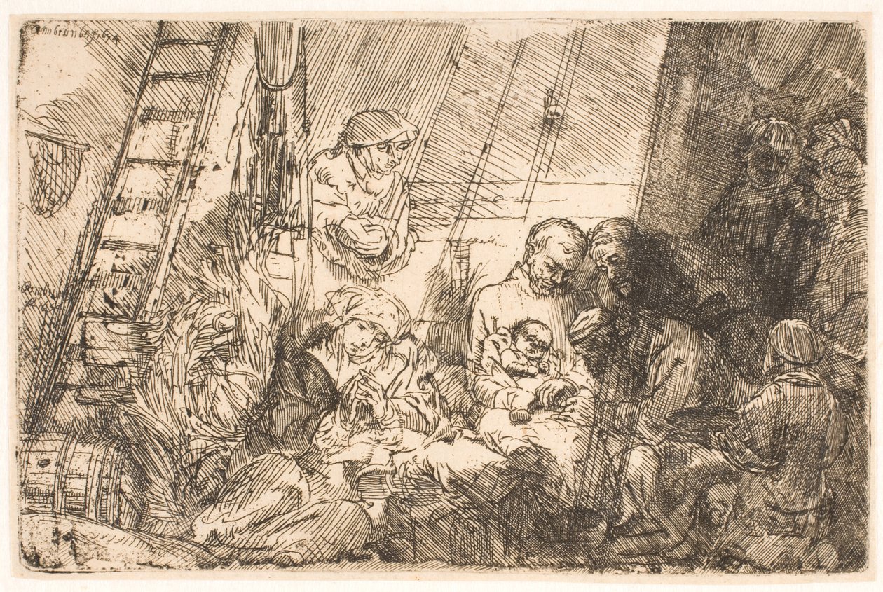 La circoncisione (nella stalla) da Rembrandt van Rijn