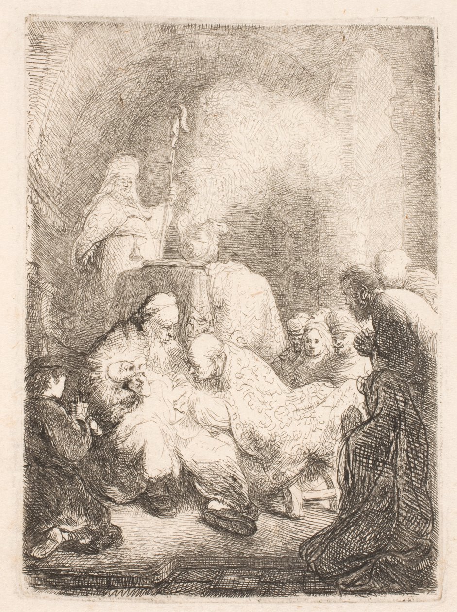 La circoncisione: piccola targa da Rembrandt van Rijn