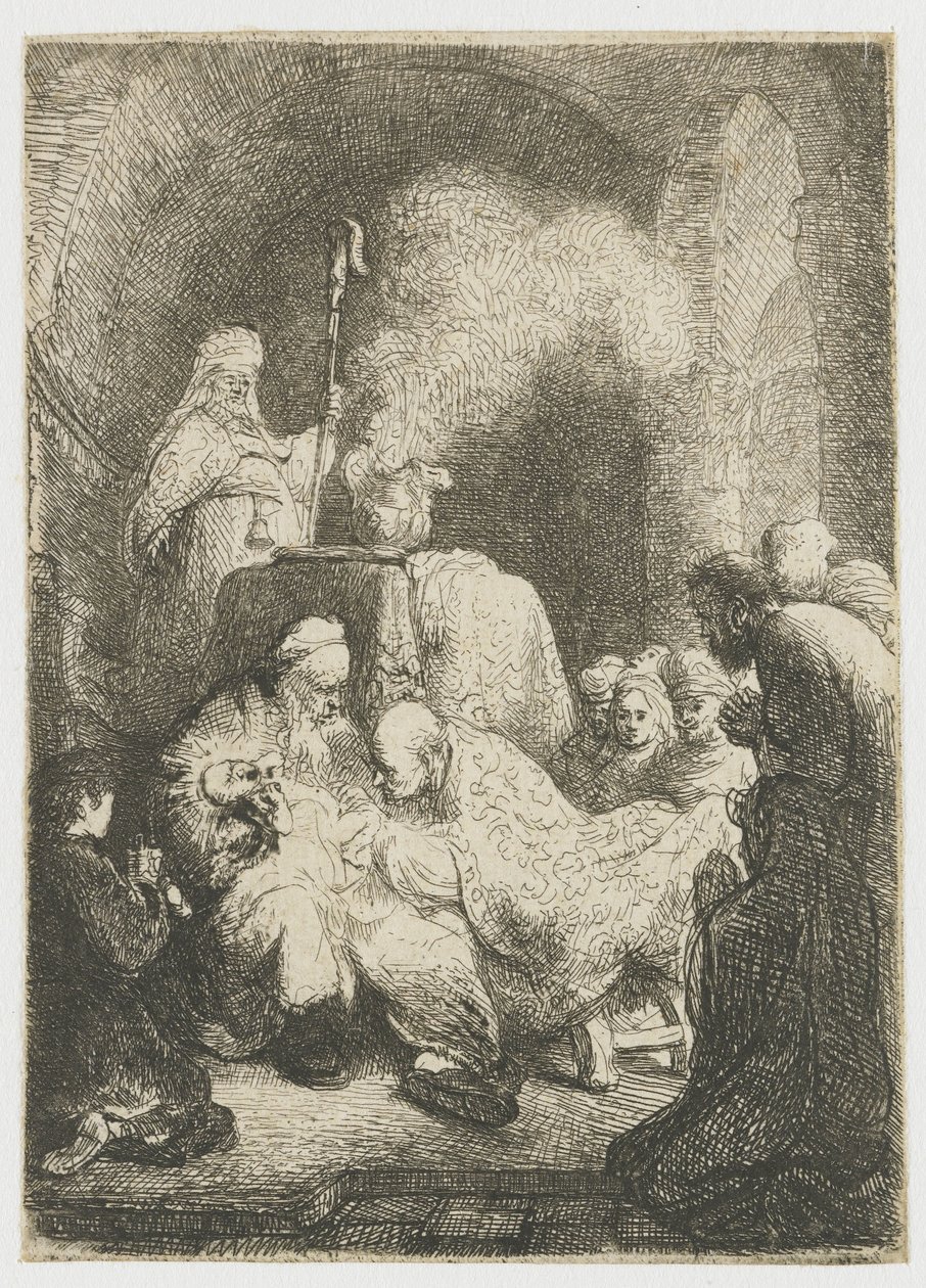 La circoncisione: piccola targa da Rembrandt van Rijn