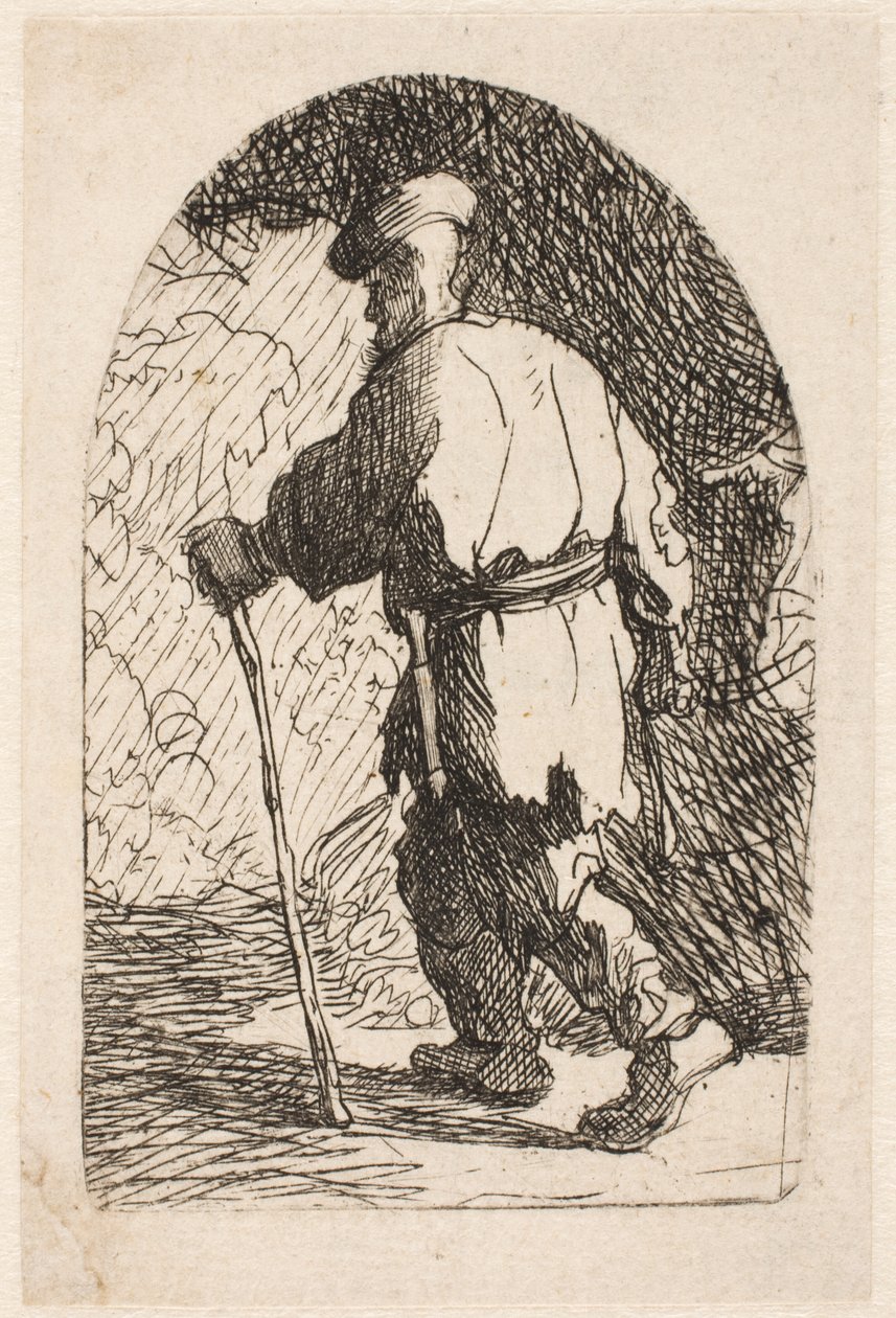 La fuga in Egitto: uno schizzo da Rembrandt van Rijn