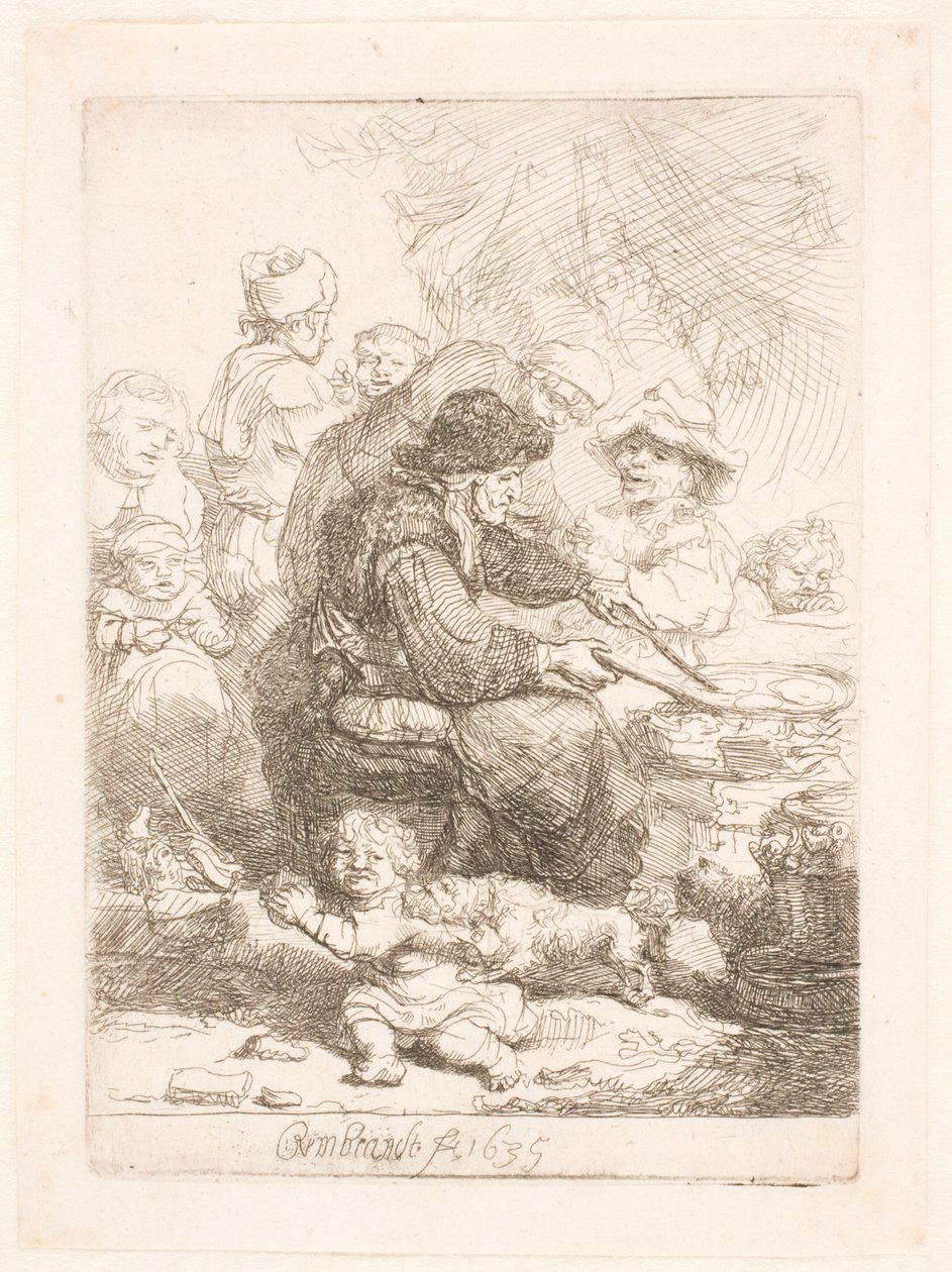 La donna delle frittelle da Rembrandt van Rijn