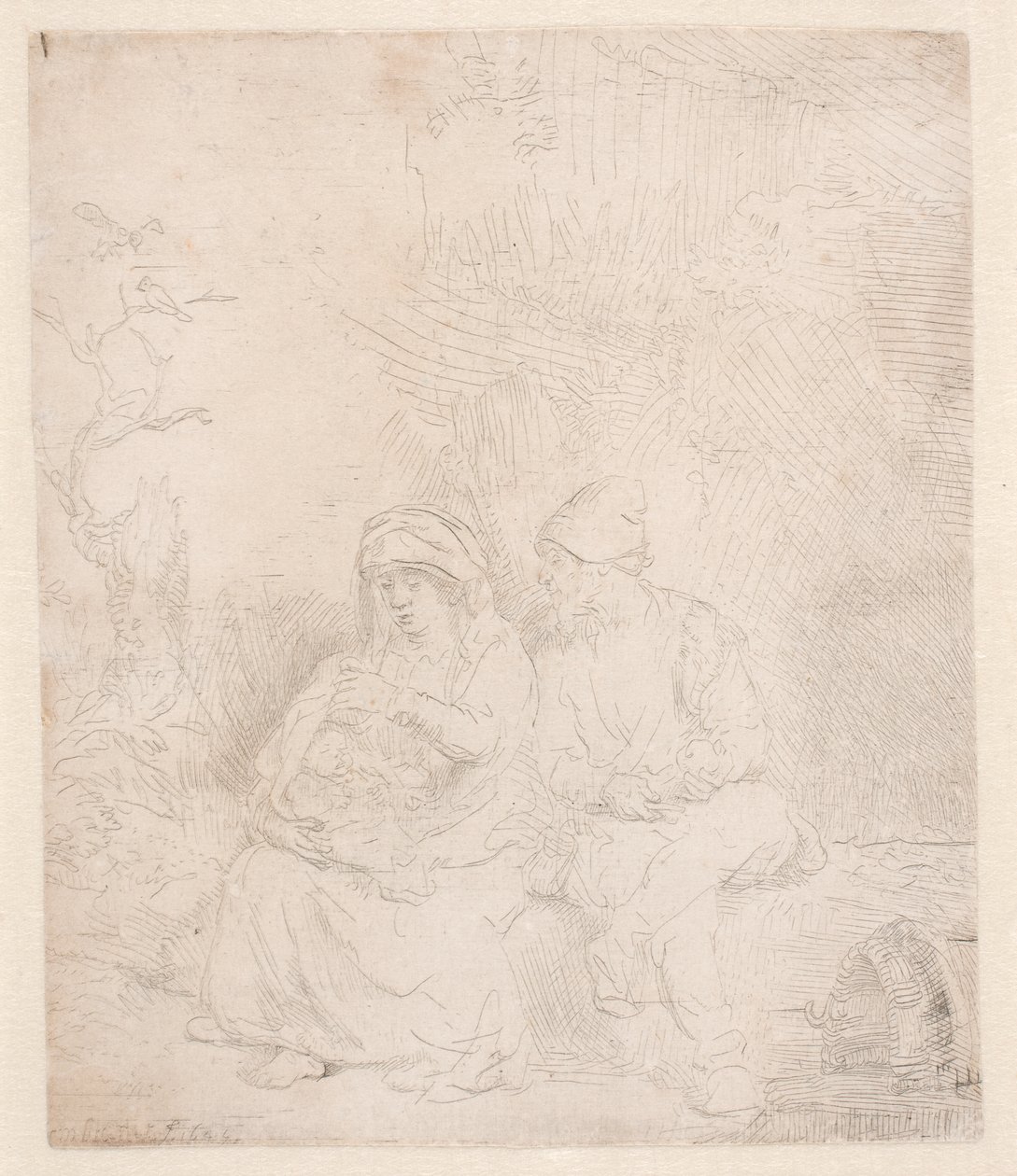 Il resto del volo: leggermente sfocato da Rembrandt van Rijn