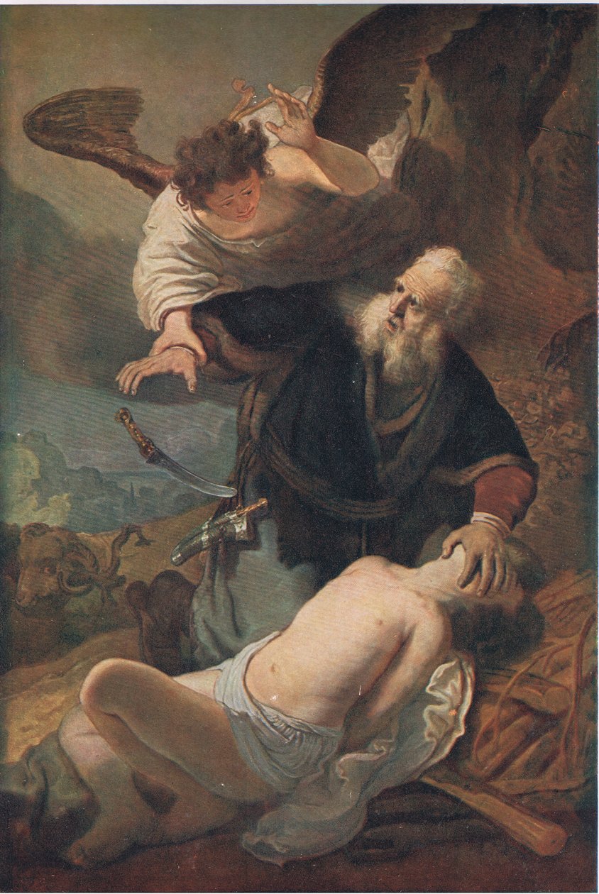 Il sacrificio di Isacco, Bibbys Annual, 1916-1917 da Rembrandt van Rijn