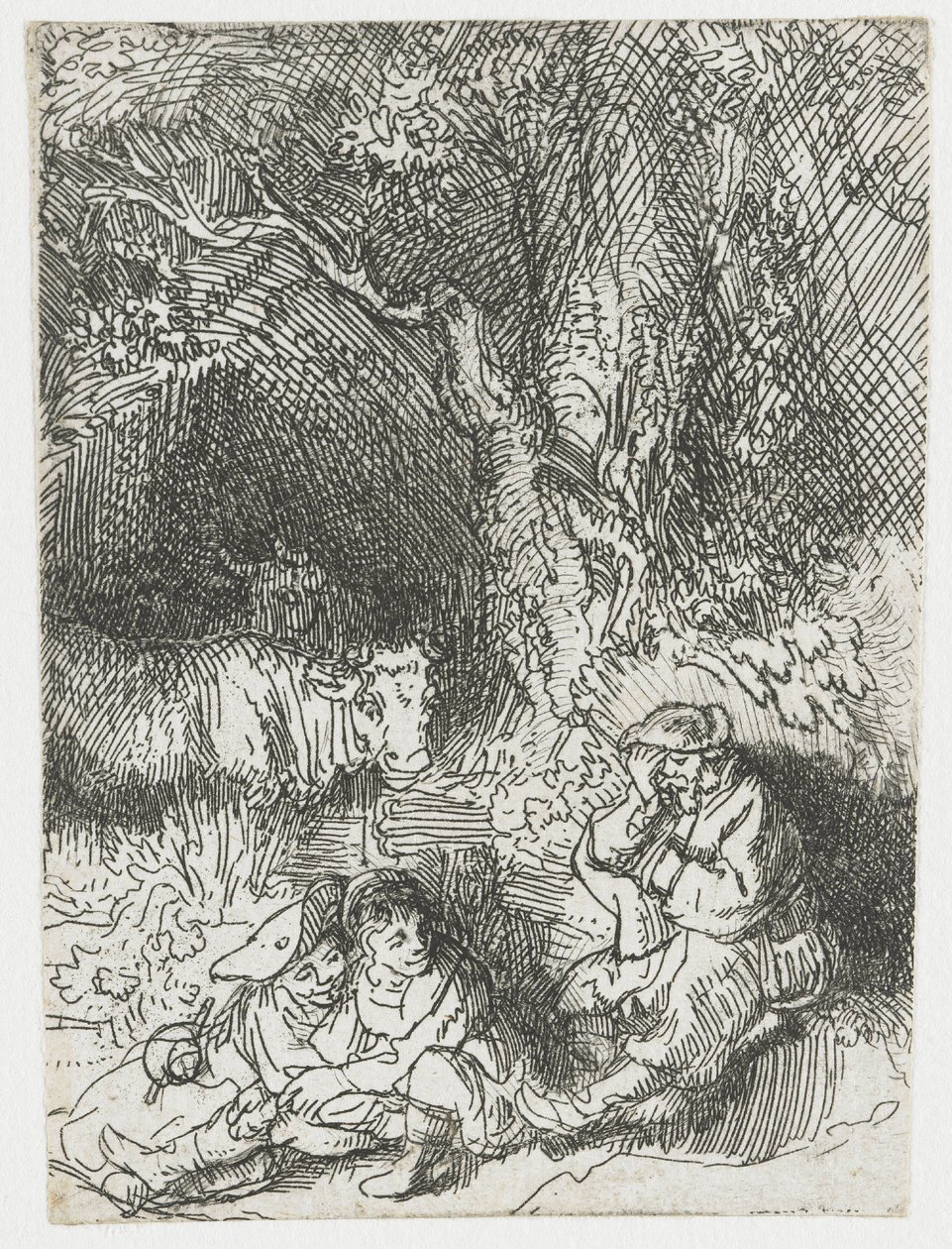 Il pastore addormentato da Rembrandt van Rijn