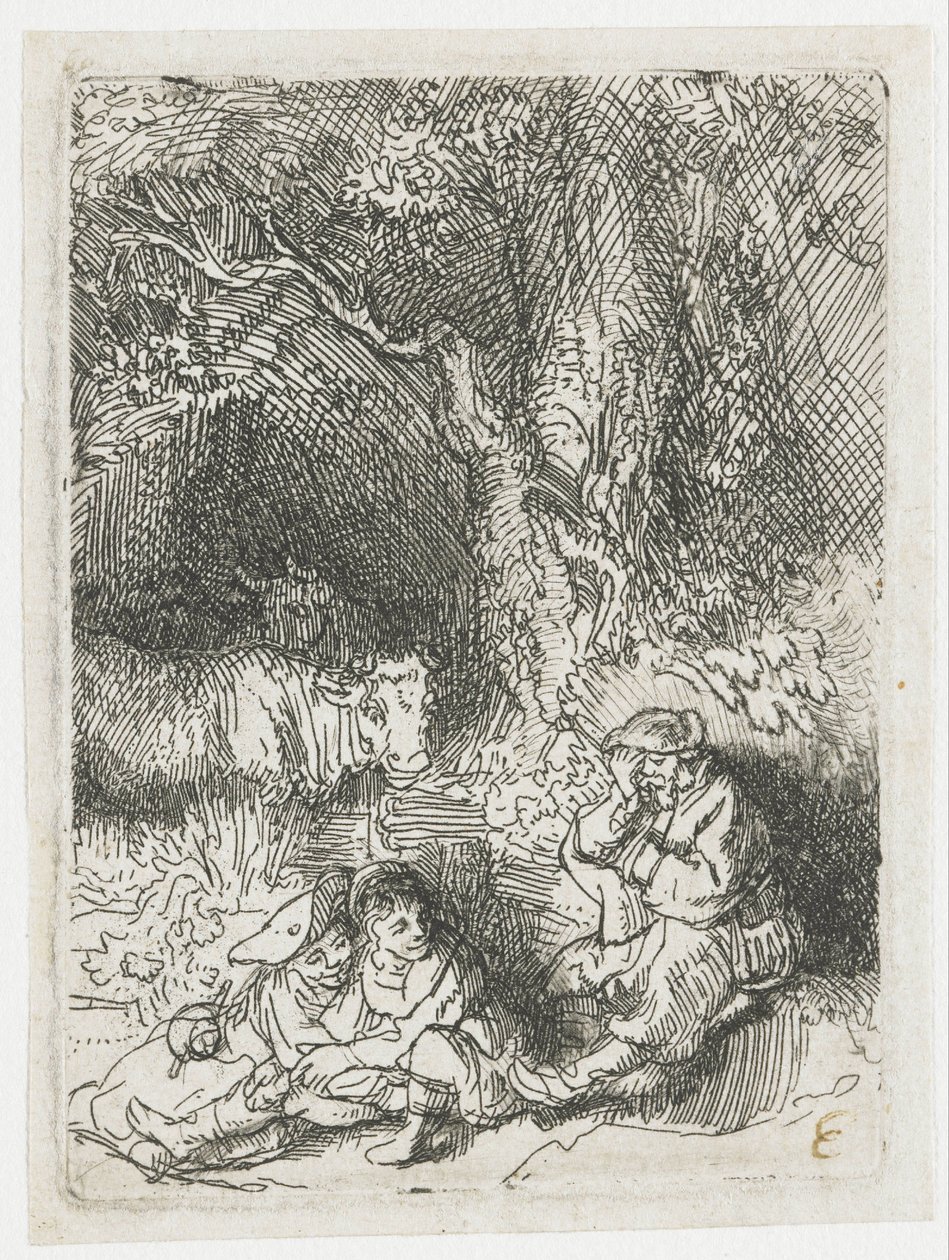 Il pastore addormentato da Rembrandt van Rijn