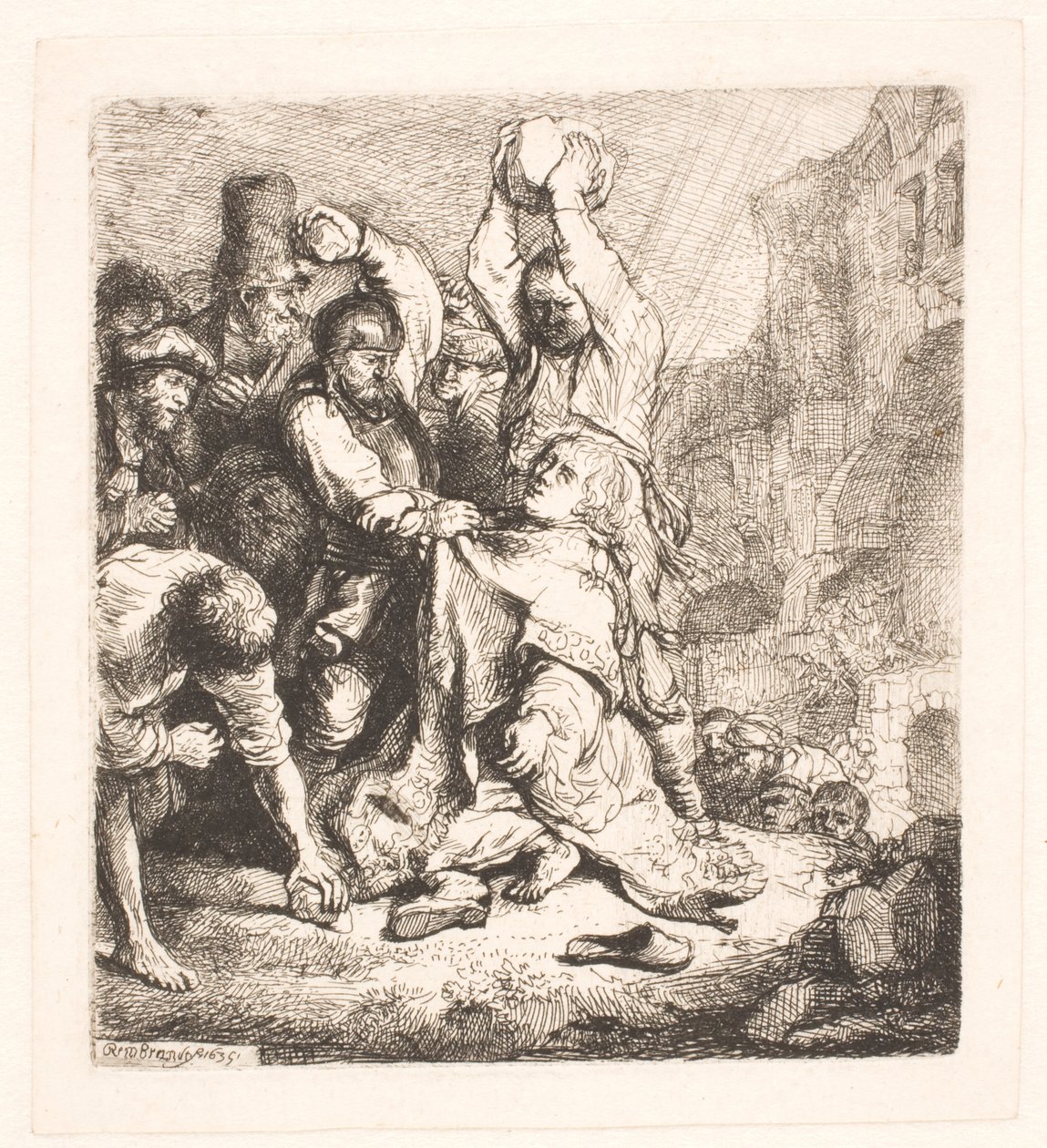 La lapidazione di S. Stefano da Rembrandt van Rijn