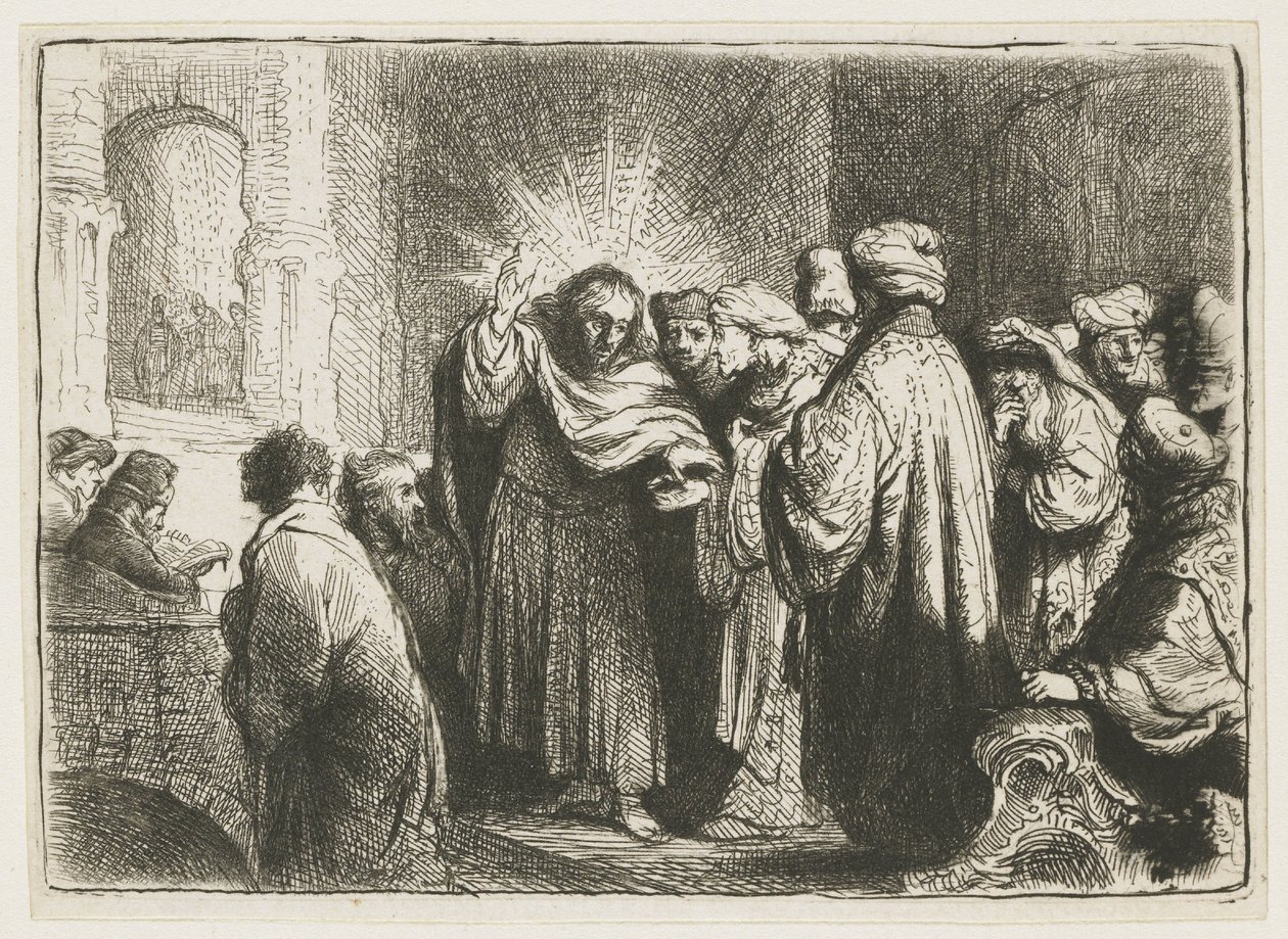 Il denaro della donazione da Rembrandt van Rijn