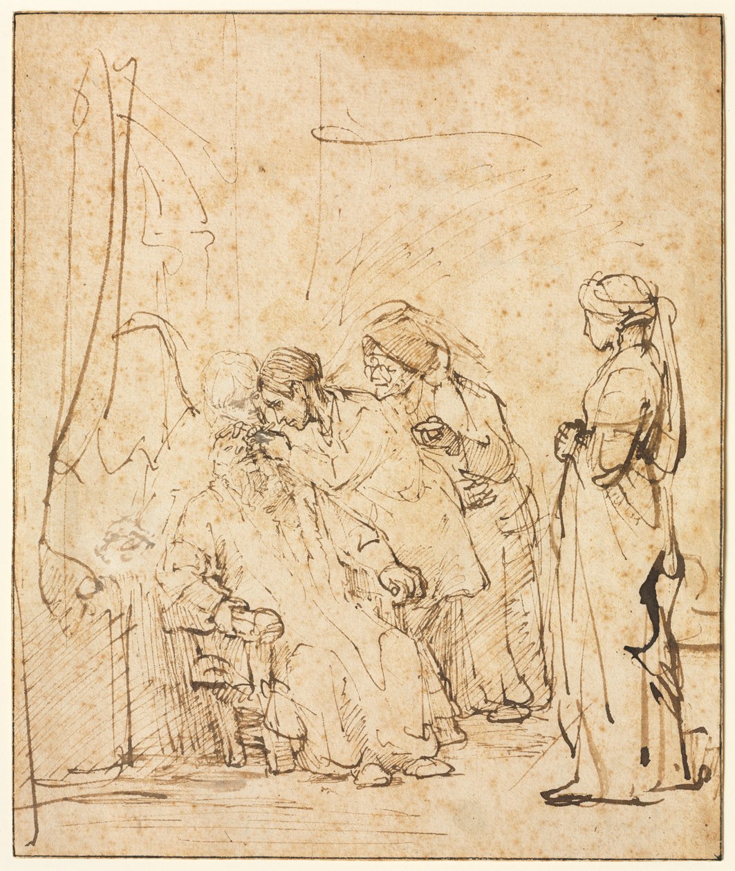 Tobia guarisce la cecità di suo padre da Rembrandt van Rijn