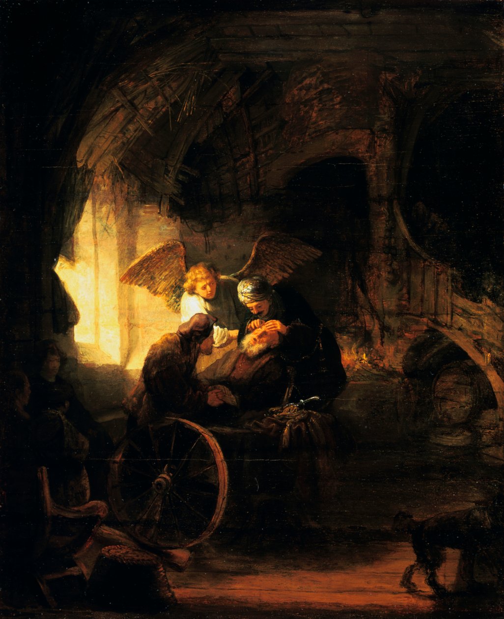 Tobia restituisce la vista a suo padre, 1636 da Rembrandt van Rijn