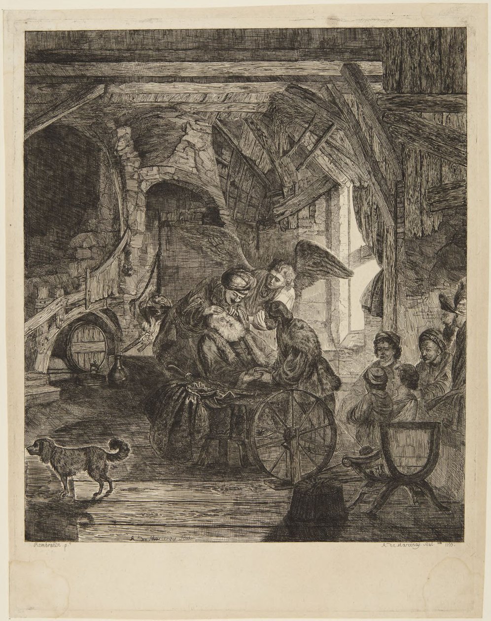 Tobia riacquista la vista da Rembrandt van Rijn