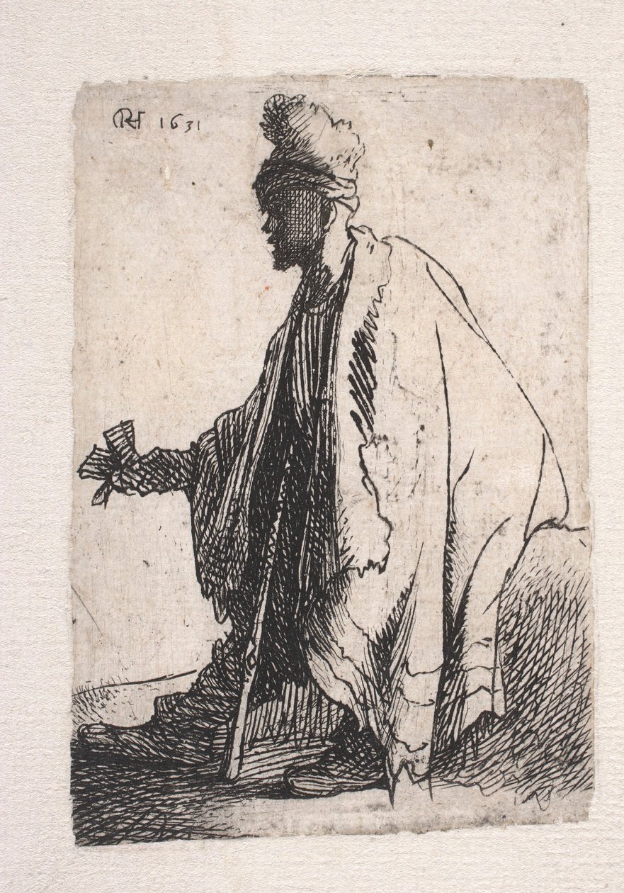 Un mendicante lebbroso da Rembrandt van Rijn