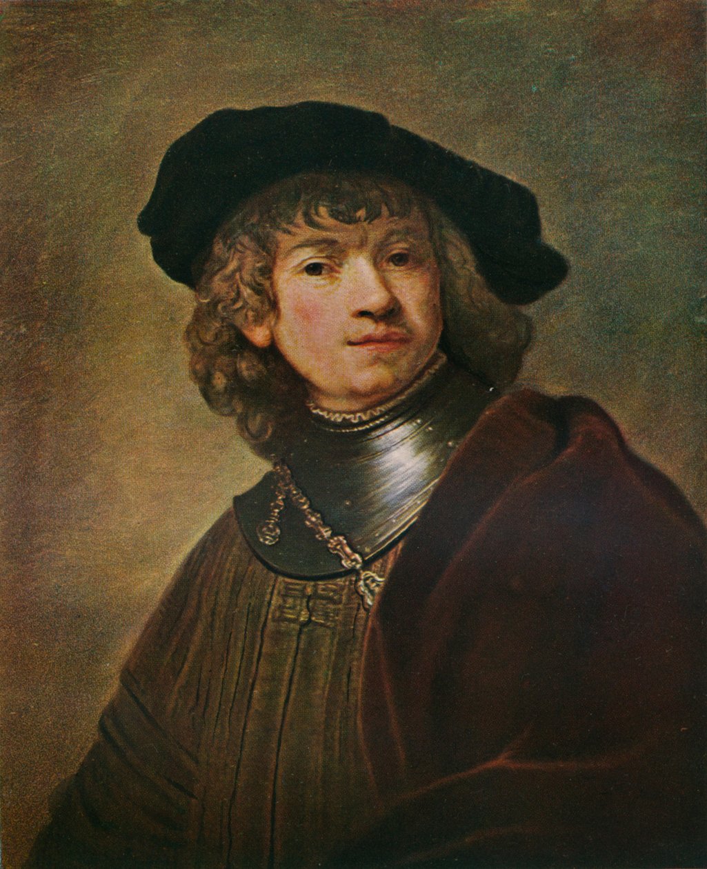 Tronie di un giovane con gorgera e berretto, c1639 da Rembrandt van Rijn