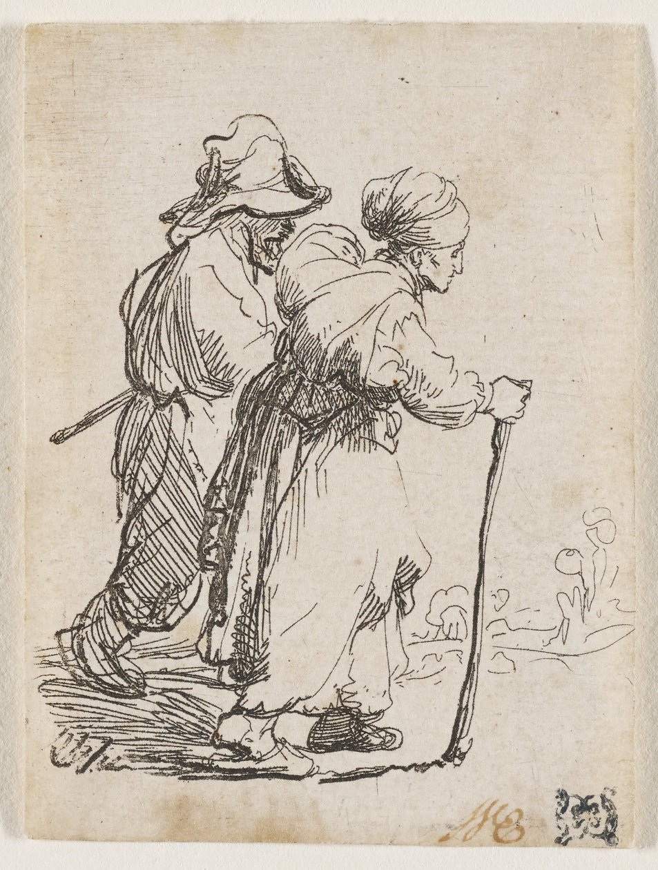 Due vagabondi, un uomo e una donna da Rembrandt van Rijn