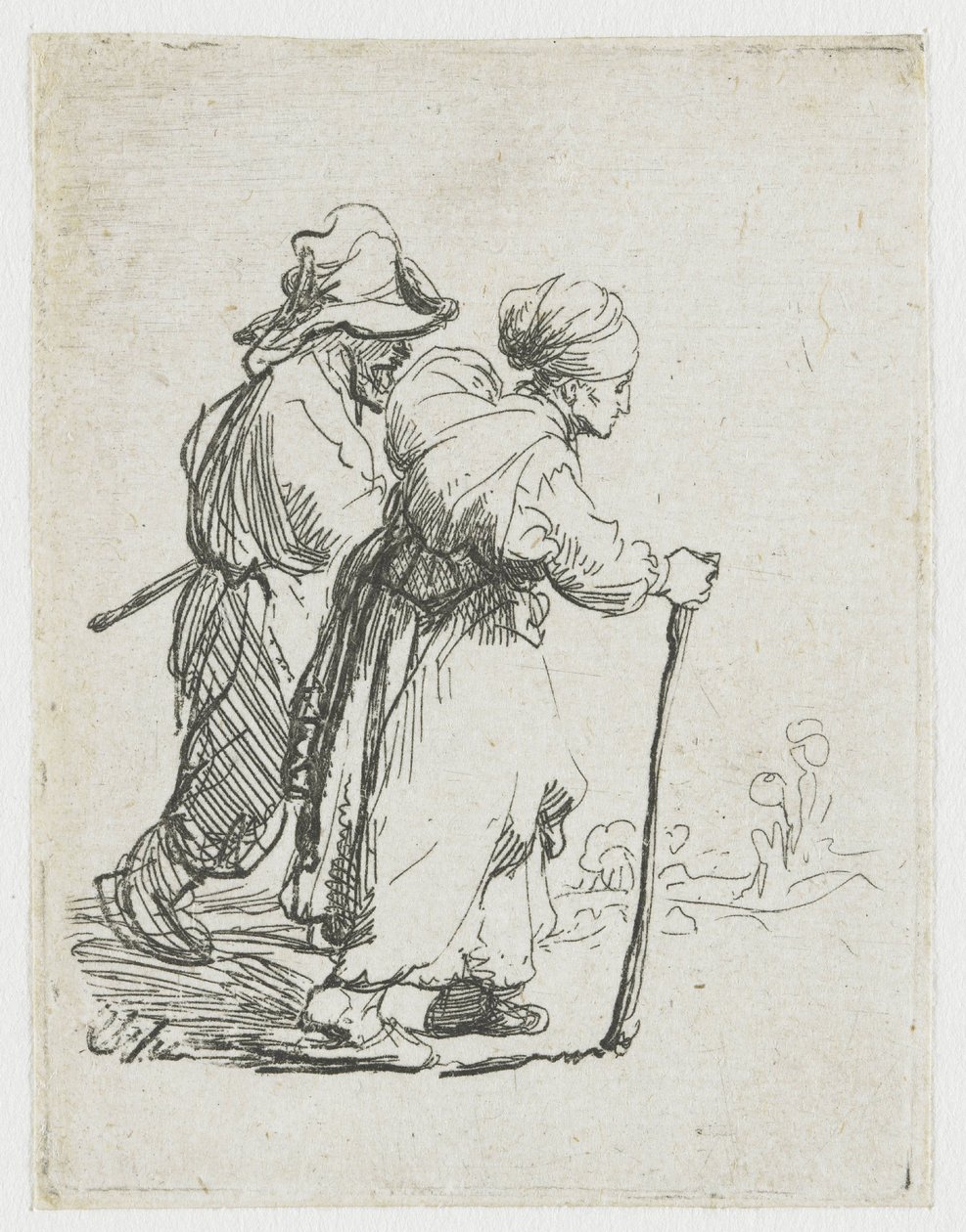 Due vagabondi, un uomo e una donna da Rembrandt van Rijn