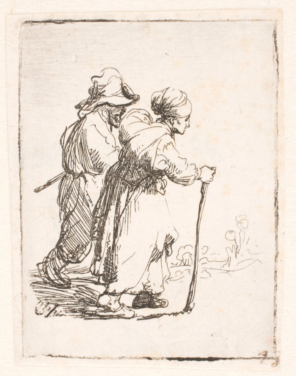 Due vagabondi, un uomo e una donna da Rembrandt van Rijn