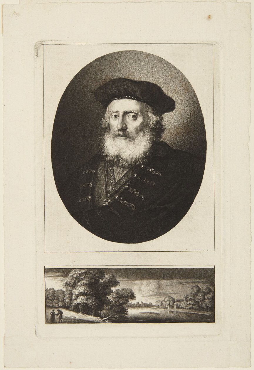 Vecchio con toque da Rembrandt van Rijn