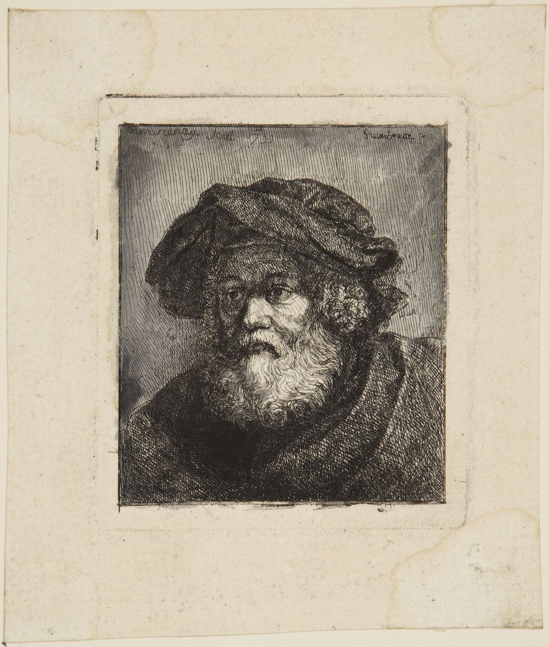 Vecchio con berretto da Rembrandt van Rijn