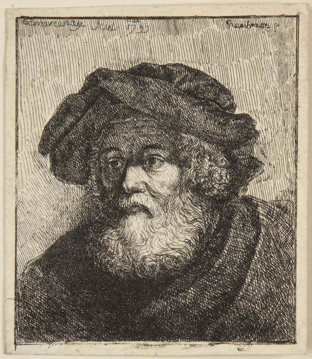 Vecchio con berretto da Rembrandt van Rijn