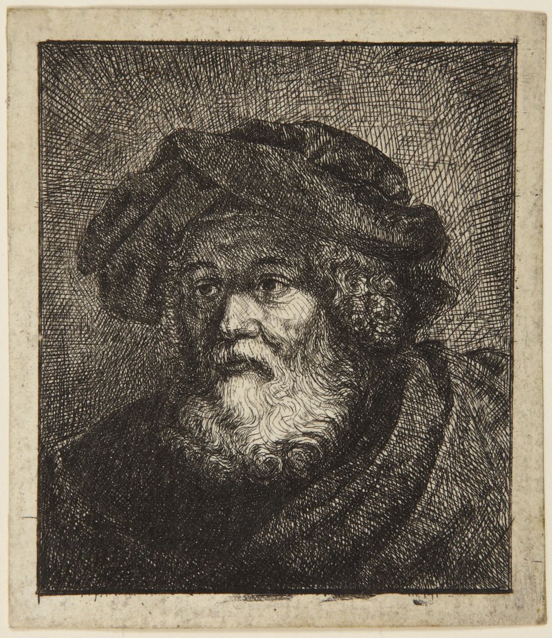 Vecchio con berretto da Rembrandt van Rijn