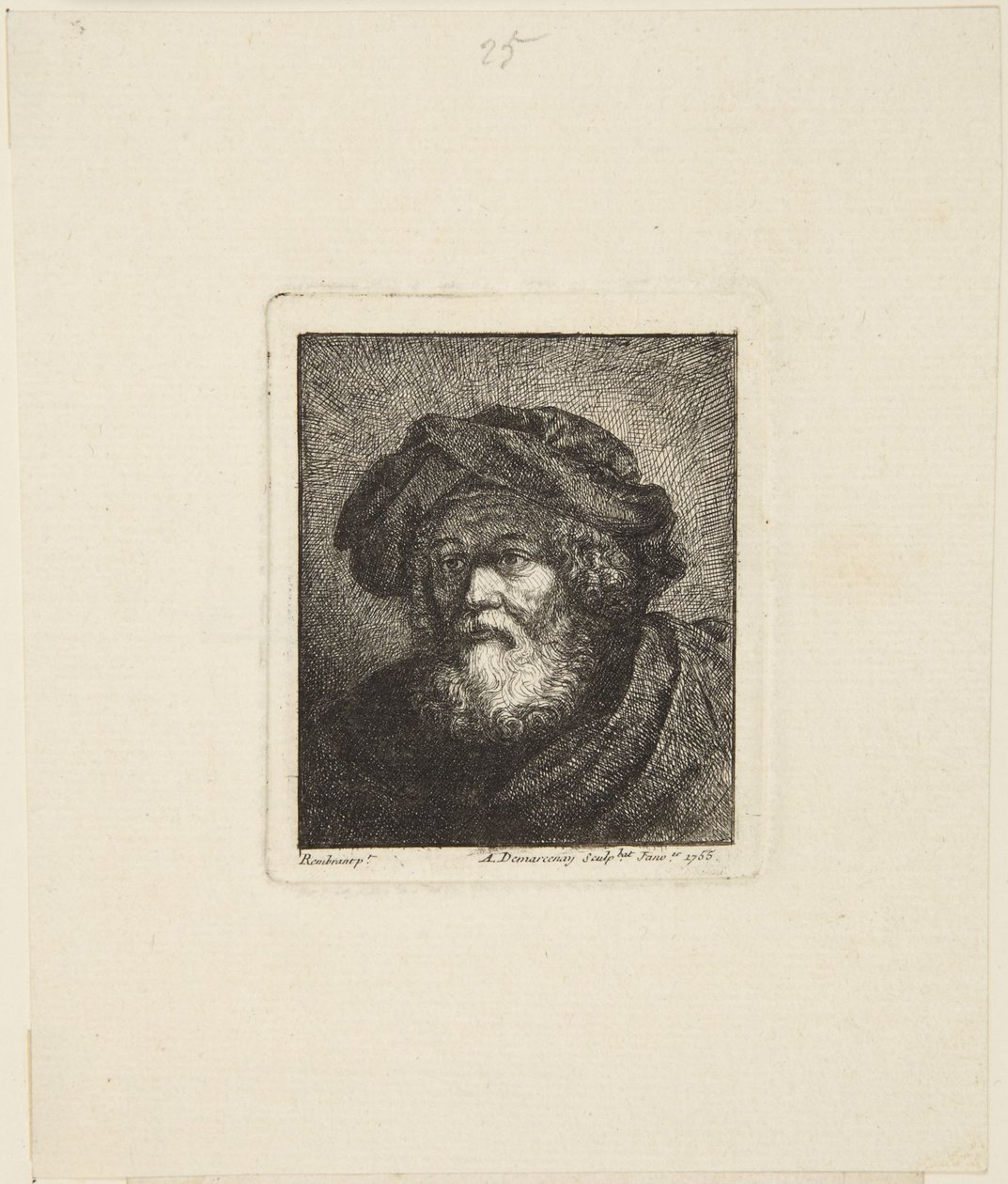 Vecchio con berretto da Rembrandt van Rijn
