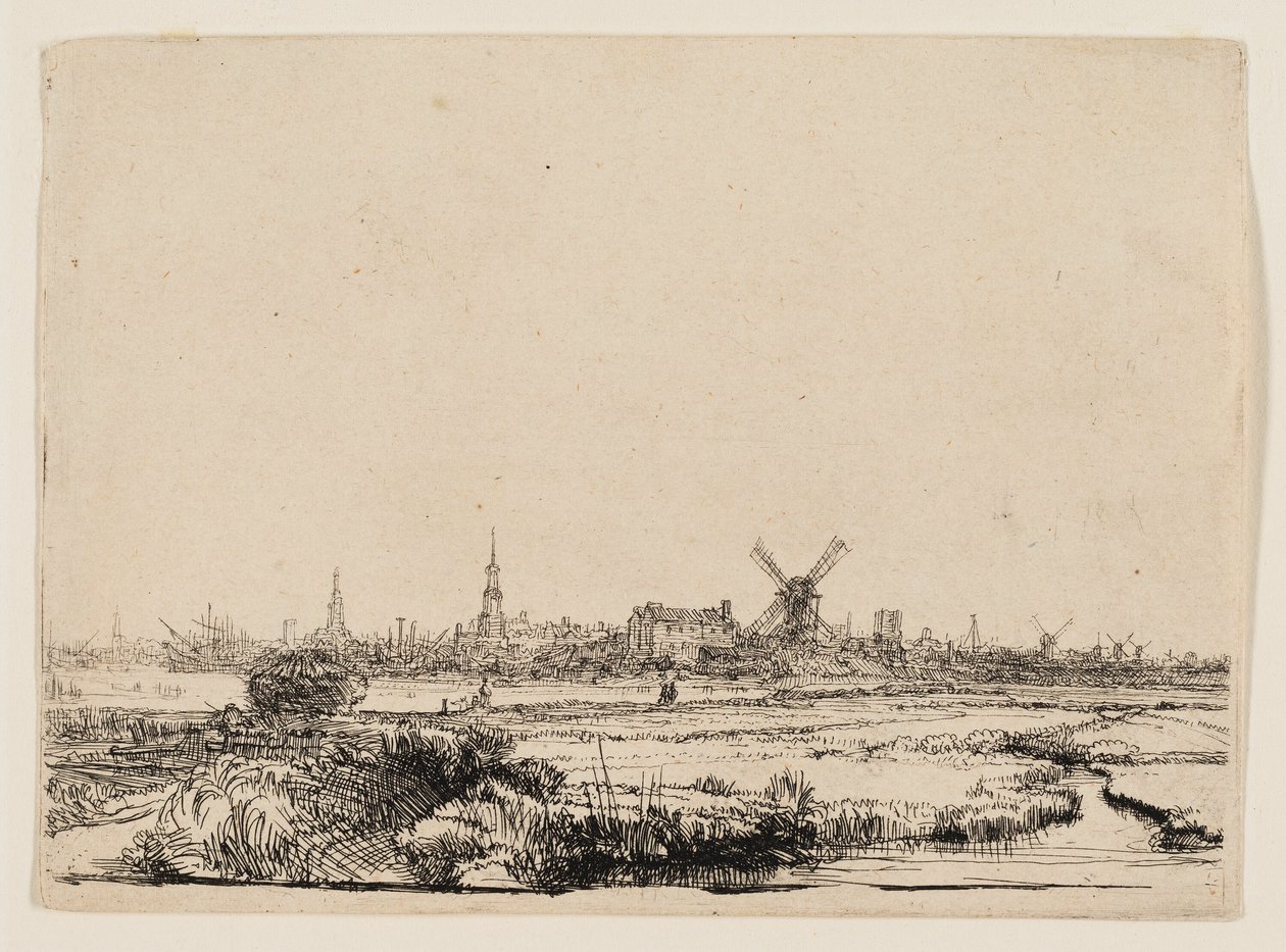 Veduta di Amsterdam dal Kadijk da Rembrandt van Rijn