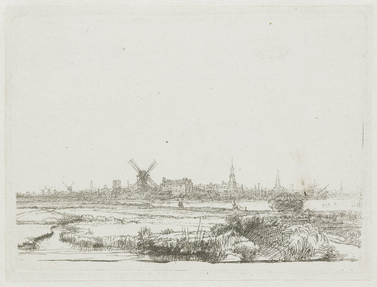 Vista di Amsterdam dal Kadijk da Rembrandt van Rijn
