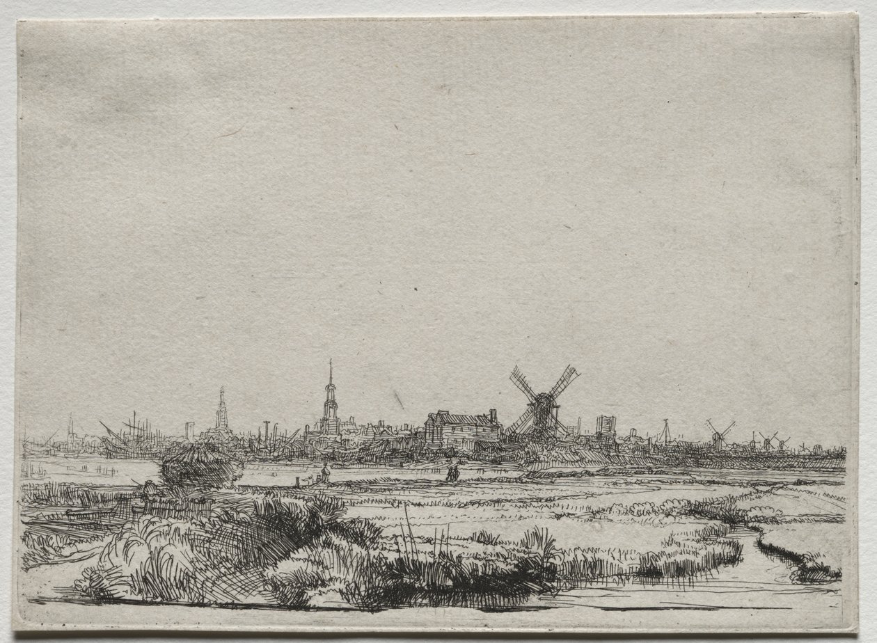 Veduta di Amsterdam da nord-ovest da Rembrandt van Rijn