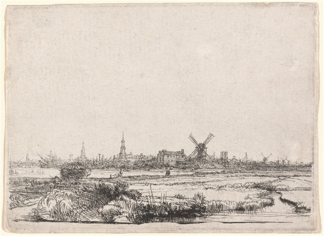 Veduta di Amsterdam da nord-ovest da Rembrandt van Rijn
