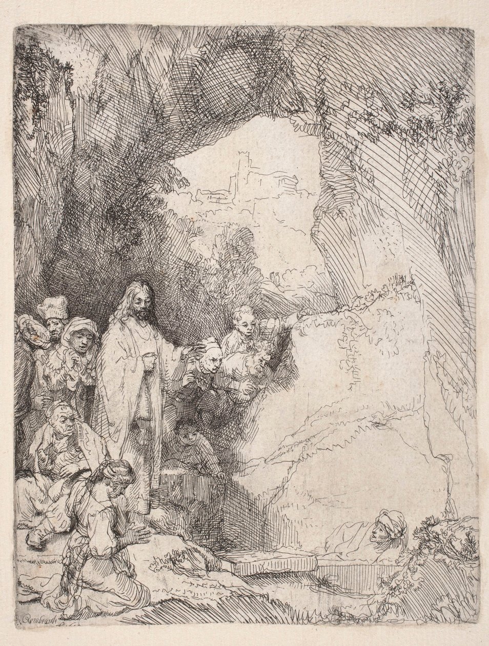 La resurrezione di Lazzaro (Piccola tavola) da Rembrandt van Rijn