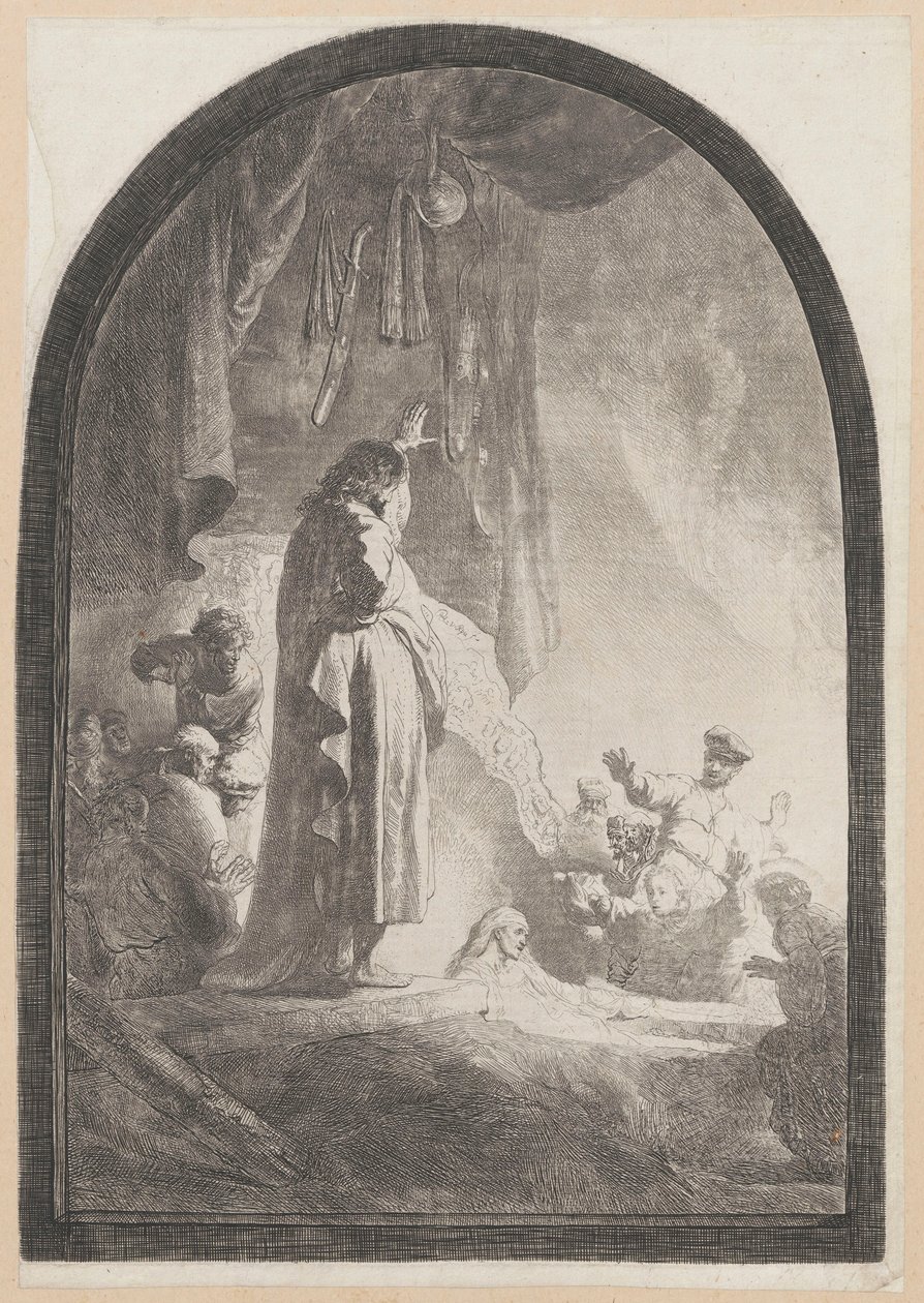 La resurrezione di Lazzaro (tavola di grandi dimensioni) da Rembrandt van Rijn
