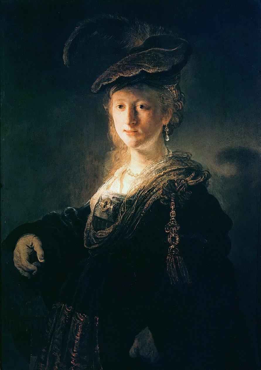 Giovane donna in costume da Rembrandt van Rijn