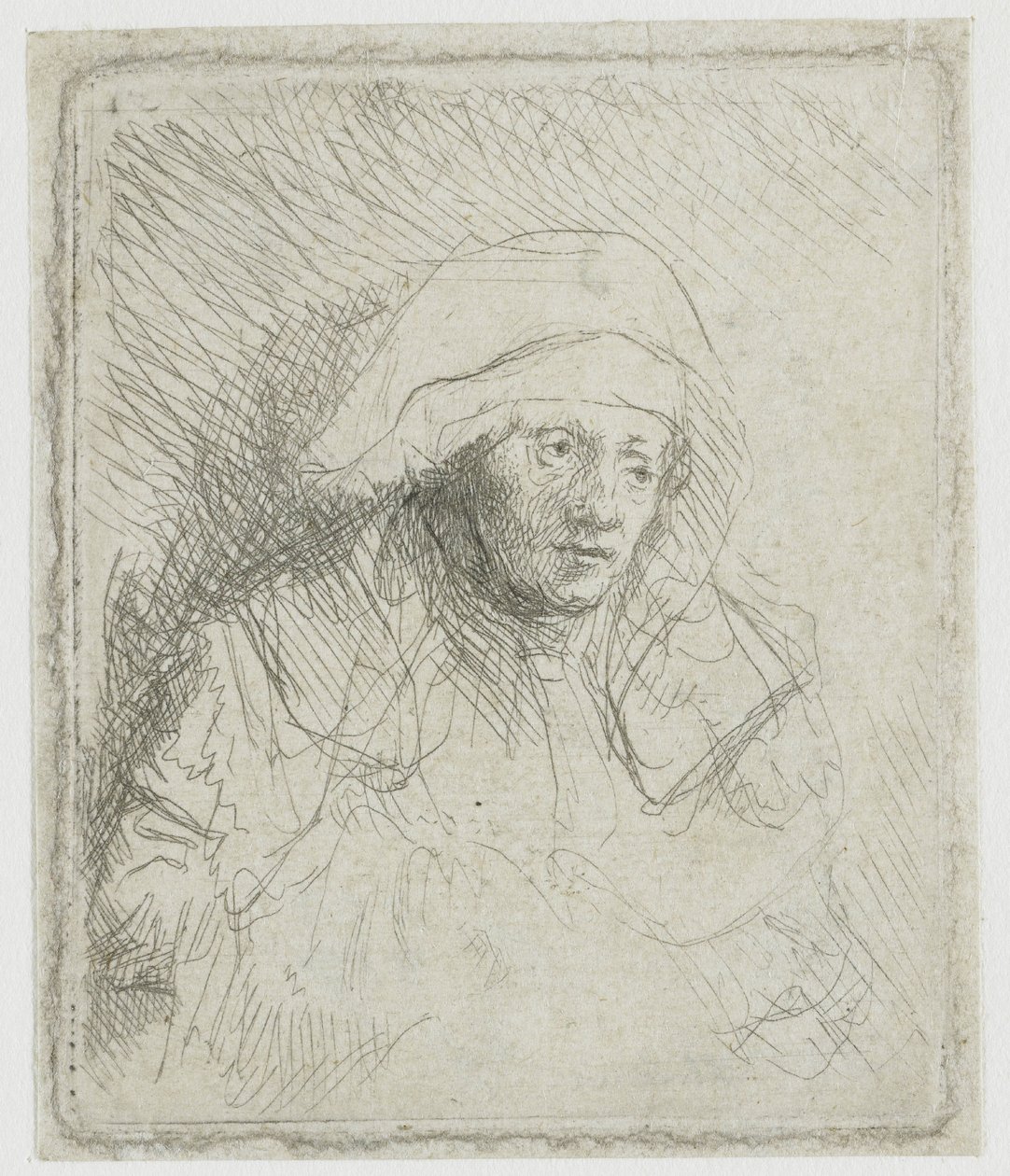 Donna malata con un foulard bianco (Saskia) da Rembrandt van Rijn
