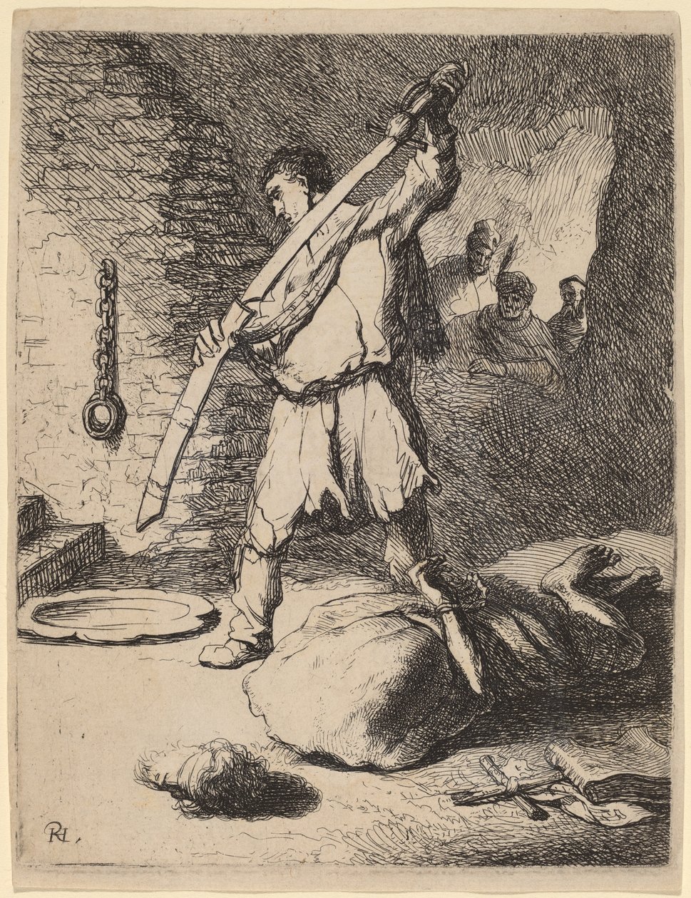 Decapitazione di Giovanni Battista da Rembrandt van Rijn and Studio of Rembrandt
