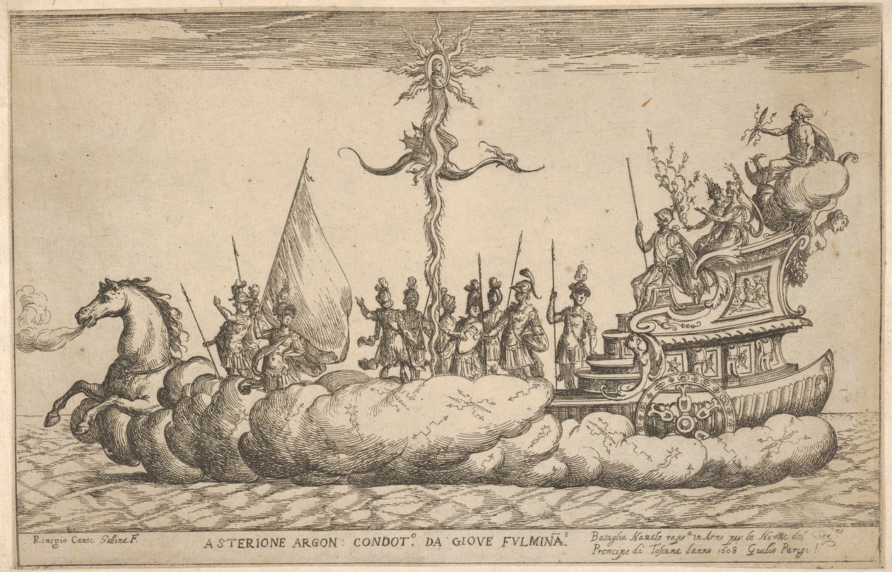 Asterion, dalla serie Vasi degli Argonauti per la celebrazione del matrimonio di Cosimo, 1608 da Remigio Cantagallina