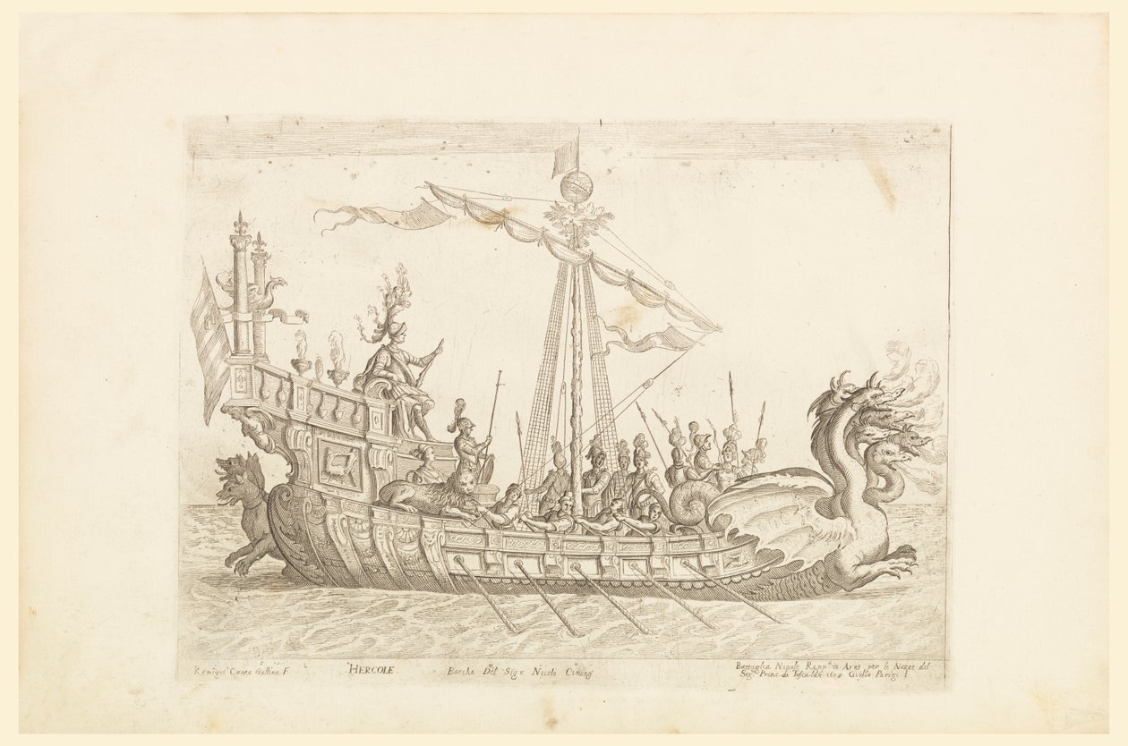 Hercole barca del Sig. Nicolo Cimenes, dalle Navi degli Argonauti per la celebrazione del matrimonio di Cosimo de