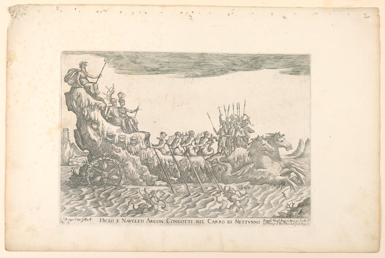Hiclo e Naucleo argon. condotti nel carro di Nettuno, da Vasi degli Argonauti per la celebrazione del matrimonio di Cosimo de