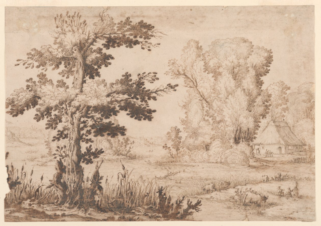 Paesaggio con cottage da Remigio Cantagallina