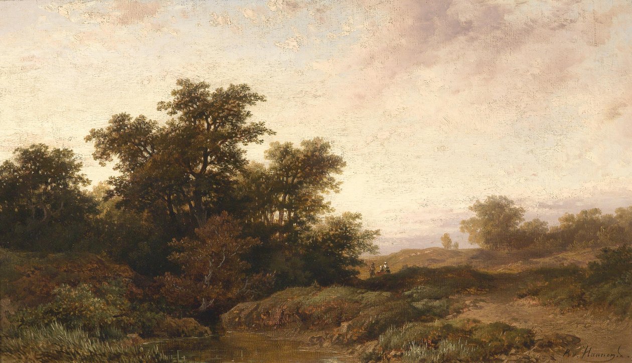 Paesaggio aperto nella luce della sera da Remigius Adrianus Haanen