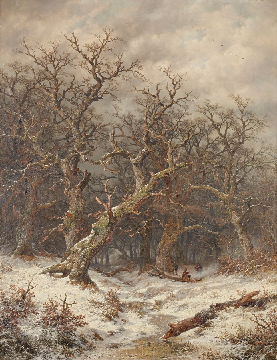 Paesaggio invernale (bosco invernale) da Remigius Adrianus van Haanen