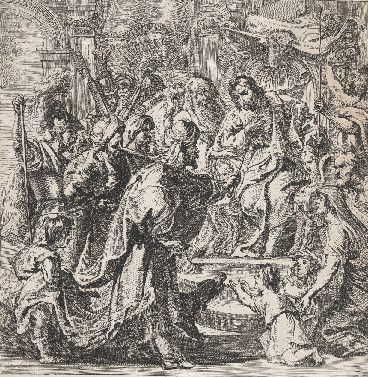 Cambise punisce il giudice ingiusto Sisamnes, ca. 1630-80 da Remoldus Eynhoudts