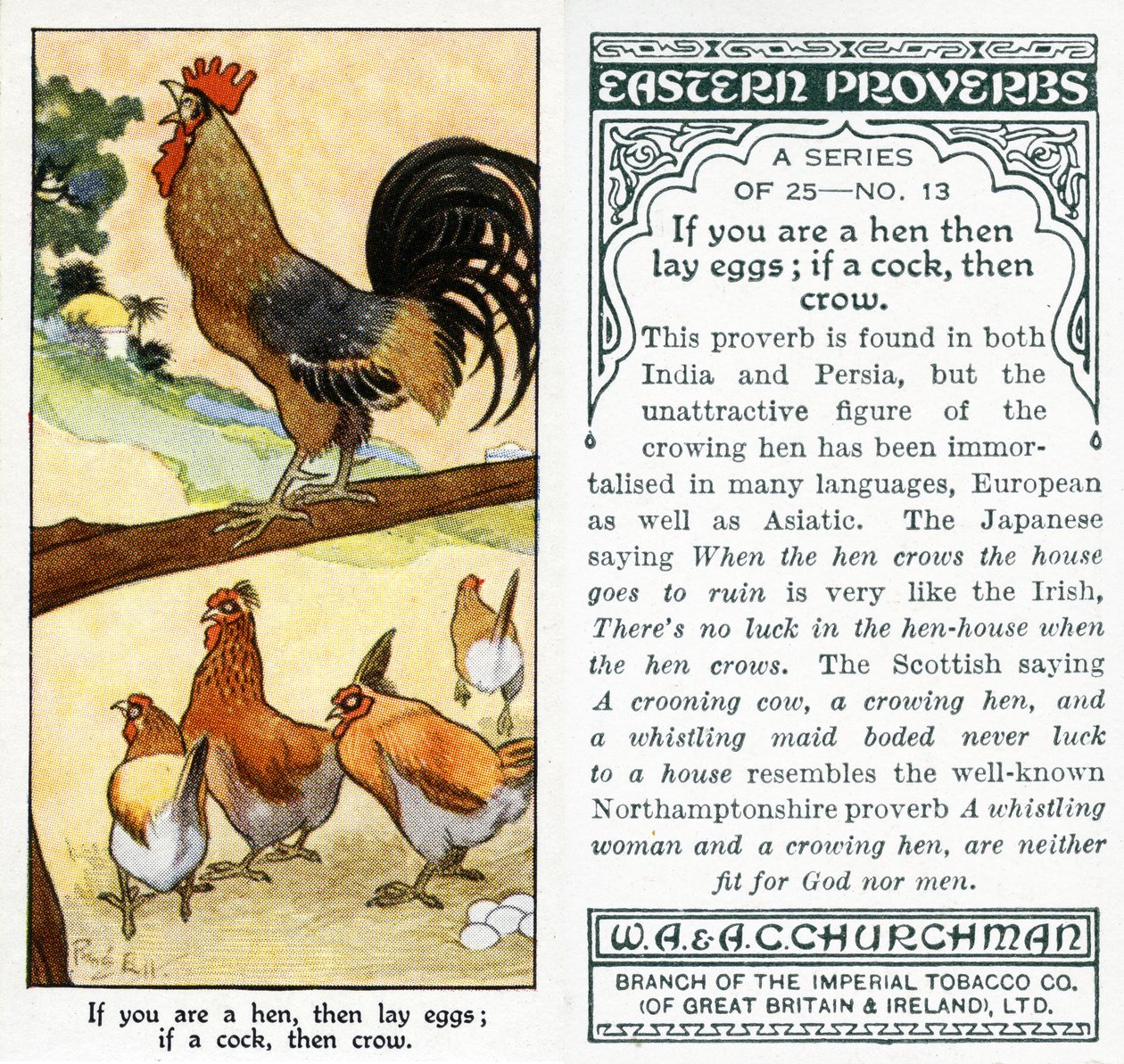 Se sei una gallina, fai le uova; se sei un gallo, canta, 1931 da René Bull