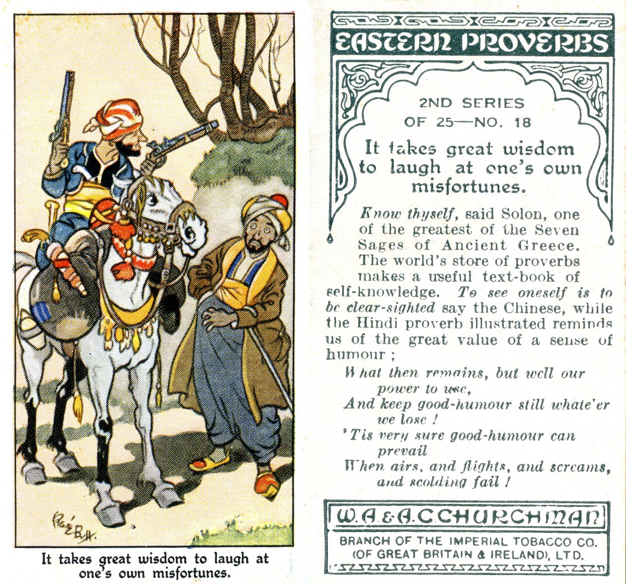 Ci vuole grande saggezza per ridere delle proprie disgrazie, 1932 da René Bull
