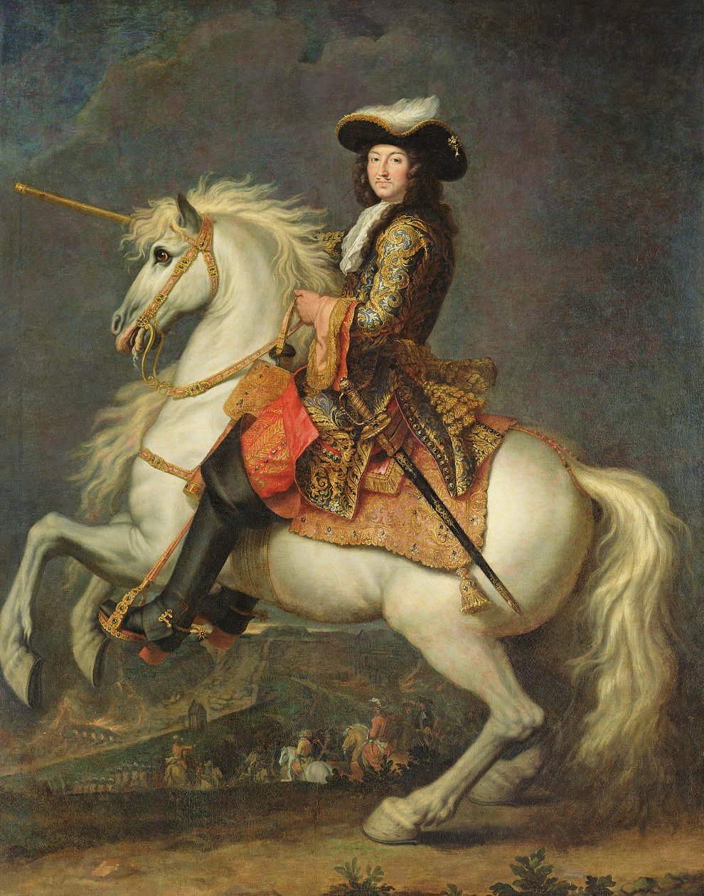Ritratto equestre di Luigi XIV (1638-1715) da René Antoine Houasse