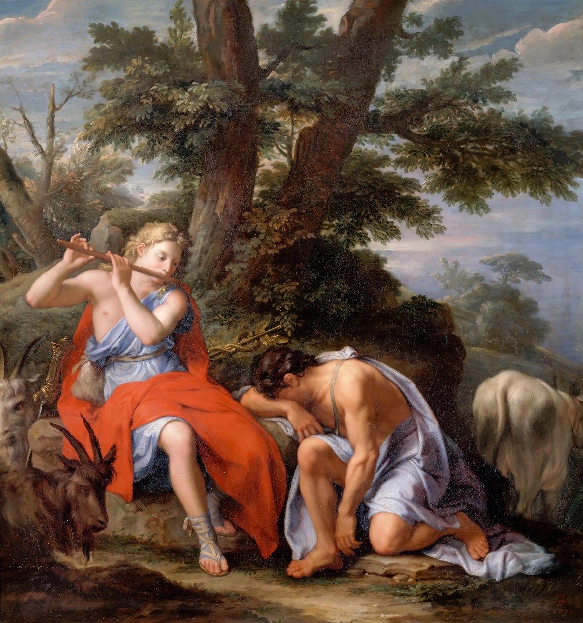 Francese:  Mercure et Argus Mercurio e Argus da René Antoine Houasse