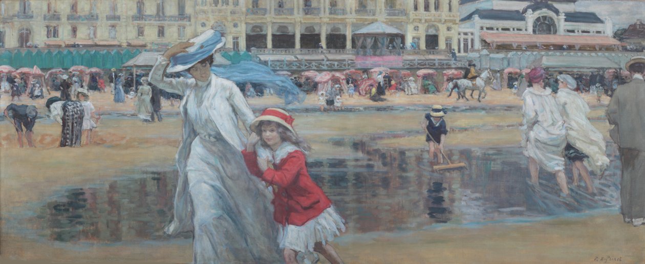 La spiaggia di Cabourg, c. 1910 da René François Xavier Prinet