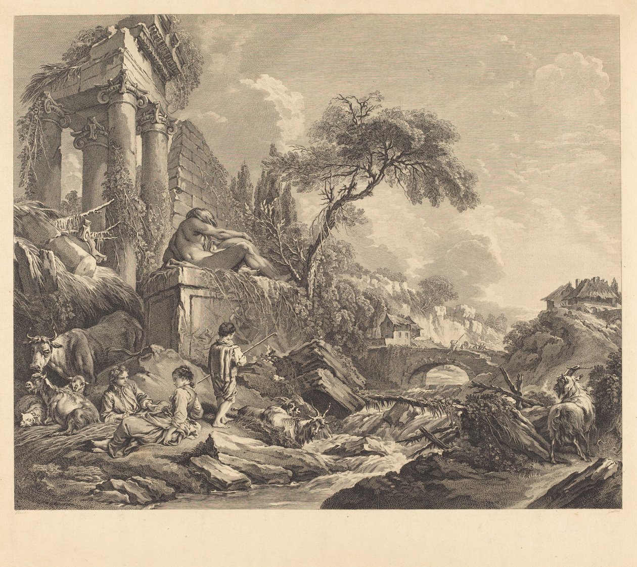 Il passero di Lesbia da René Gaillard after François Boucher