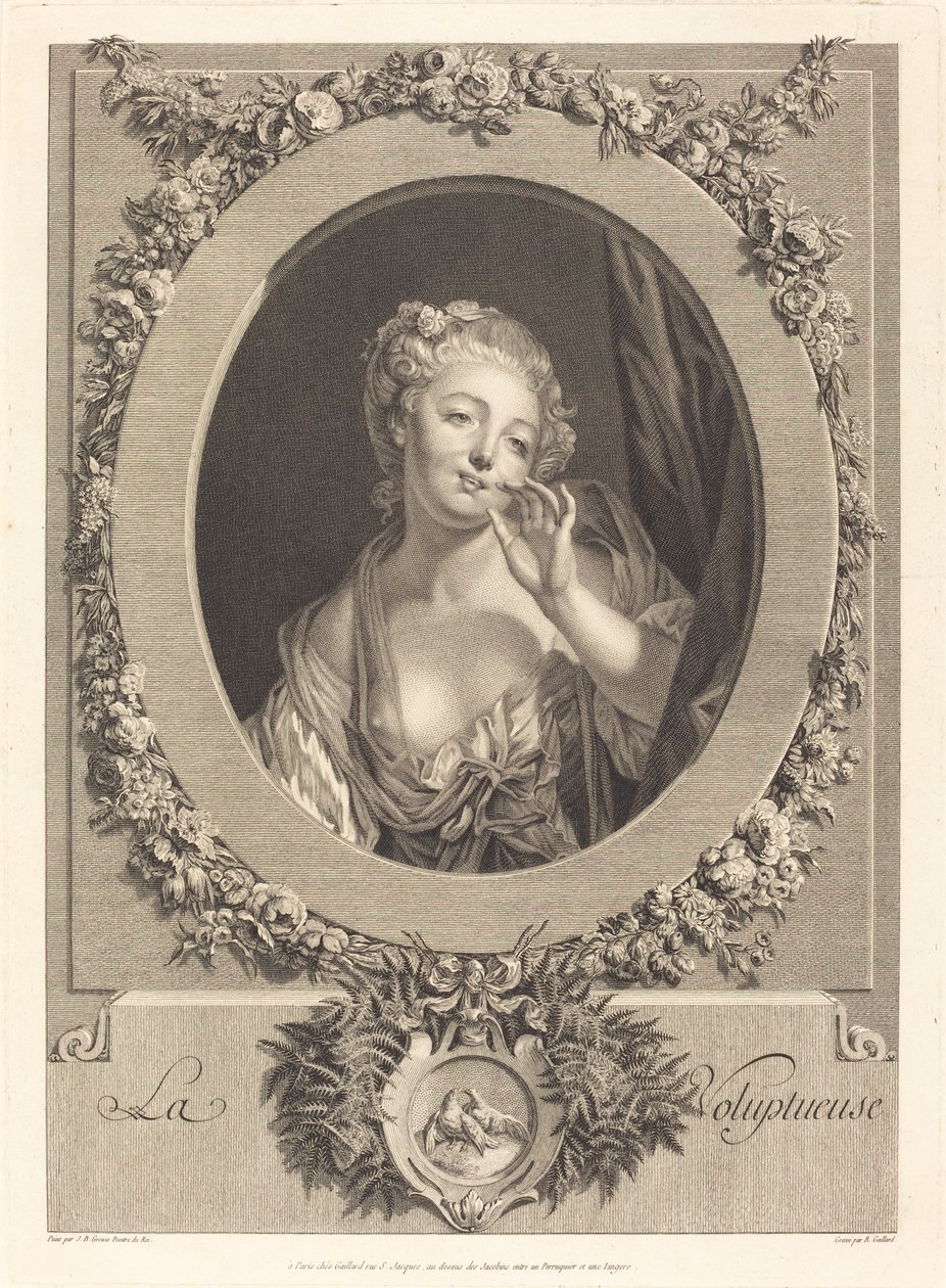 La Voluttuosa da René Gaillard after Jean Baptiste Greuze